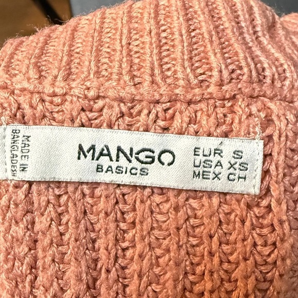 MANGO Basics Women’s Rust Pink Open Back Knit Sweater - Size XS/S - Picture 7 of 7